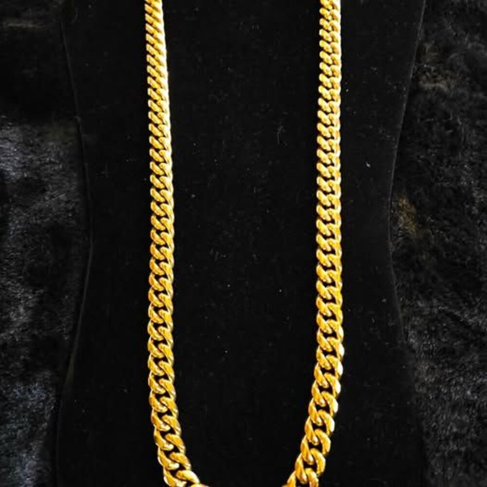 12MM 30" Gold plated Cuban Chain Necklace